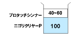 ニゴリクリヤーＰ１００に対して４０～６０